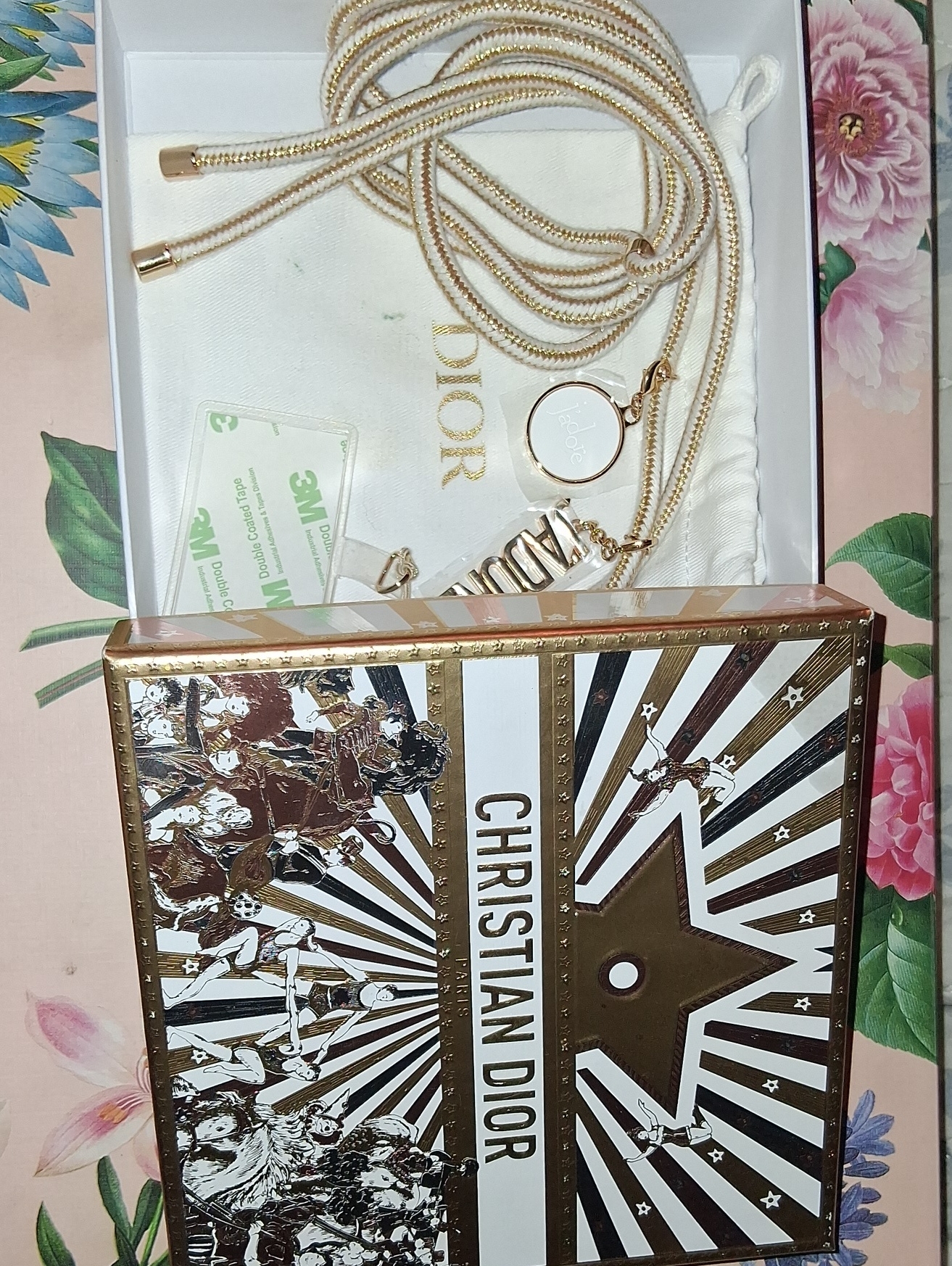 Dior Cream And Gold Jadore Lanyard